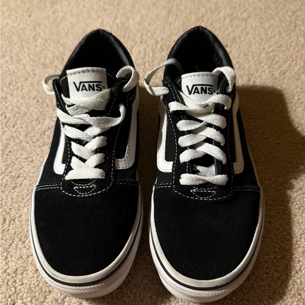 Vans Kids Black and White Sneakers